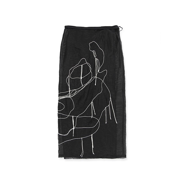 CREDONA / ����ɥ� SKETCH EMBROIDERY MESH SKIRT