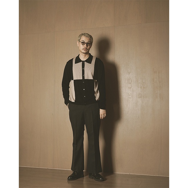 Name. / WOOL STRIPE WESTERN FLARE 35SLACKS