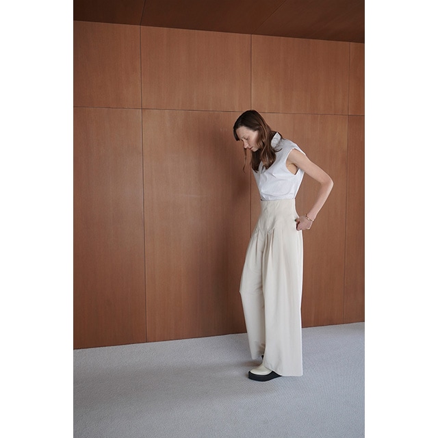 CLANE / ����� CORSET DESIGN WIDE PANTS