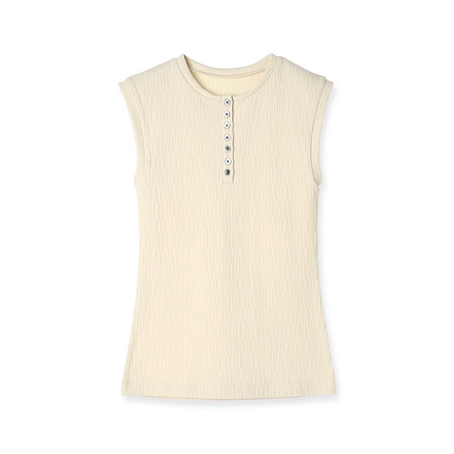 CREDONA / ɥ SLEEVE LESS SLEEPING HENLY SHIRT