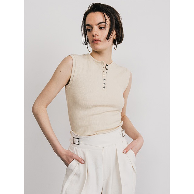 CREDONA / ɥ SLEEVE LESS SLEEPING HENLY SHIRT