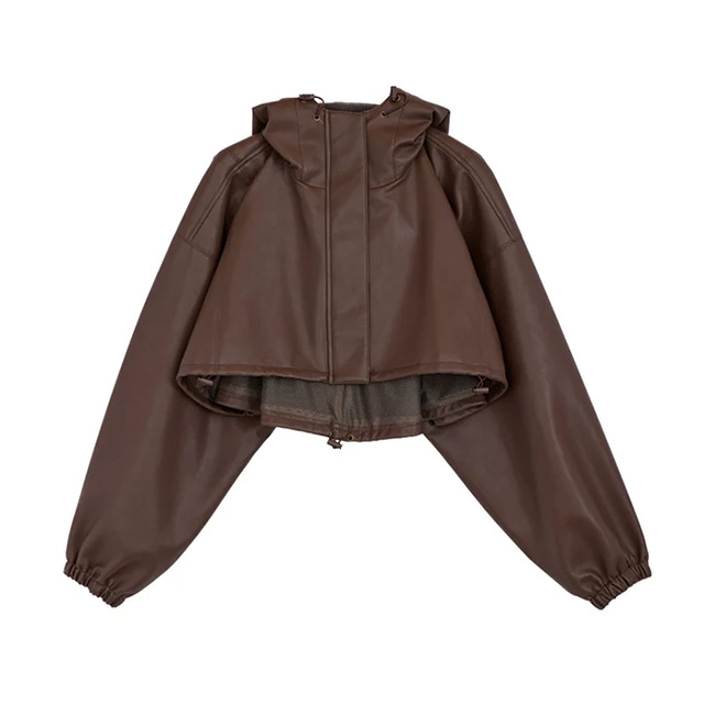 NOUNLESS / �ʥ���쥹 FAKE LEATHER SHORT ANORAK