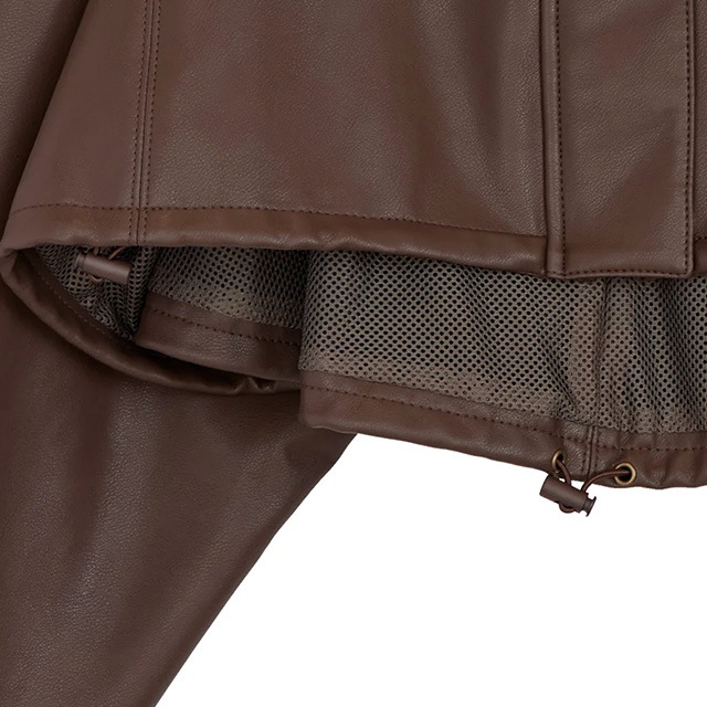 NOUNLESS / �ʥ���쥹 FAKE LEATHER SHORT ANORAK
