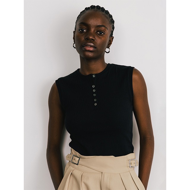 CREDONA / ɥ SLEEVE LESS SLEEPING HENLY SHIRT