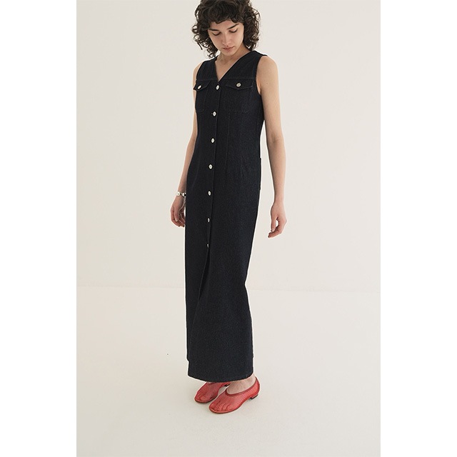 CLANE / ����� SLEEVELESS LADY DENIM ONEPIECE