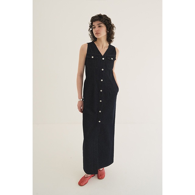 CLANE / ����� SLEEVELESS LADY DENIM ONEPIECE