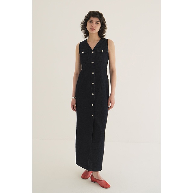 CLANE / ����� SLEEVELESS LADY DENIM ONEPIECE