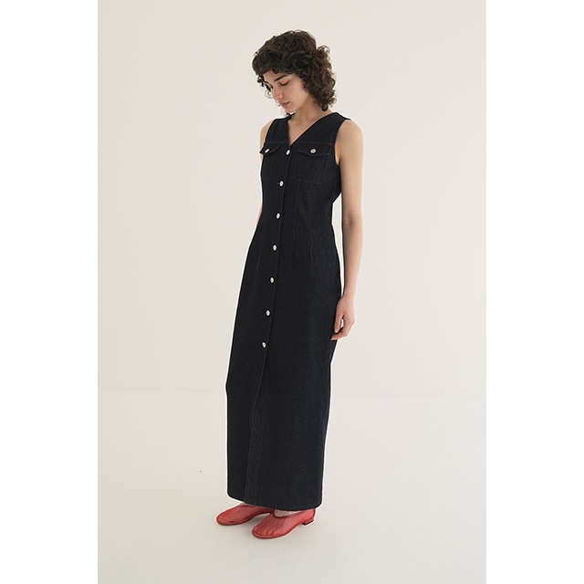 CLANE / ����� SLEEVELESS LADY DENIM ONEPIECE