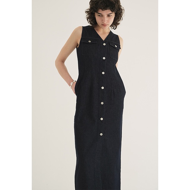 CLANE / ����� SLEEVELESS LADY DENIM ONEPIECE