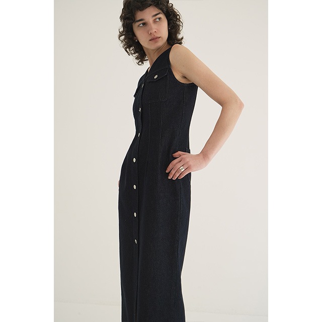 CLANE / ����� SLEEVELESS LADY DENIM ONEPIECE