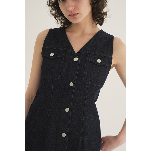 CLANE / ����� SLEEVELESS LADY DENIM ONEPIECE