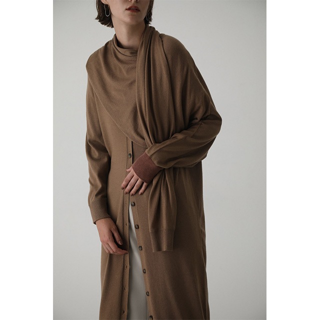 RIM.ARK / ॢ  Cross arrange long knit OP