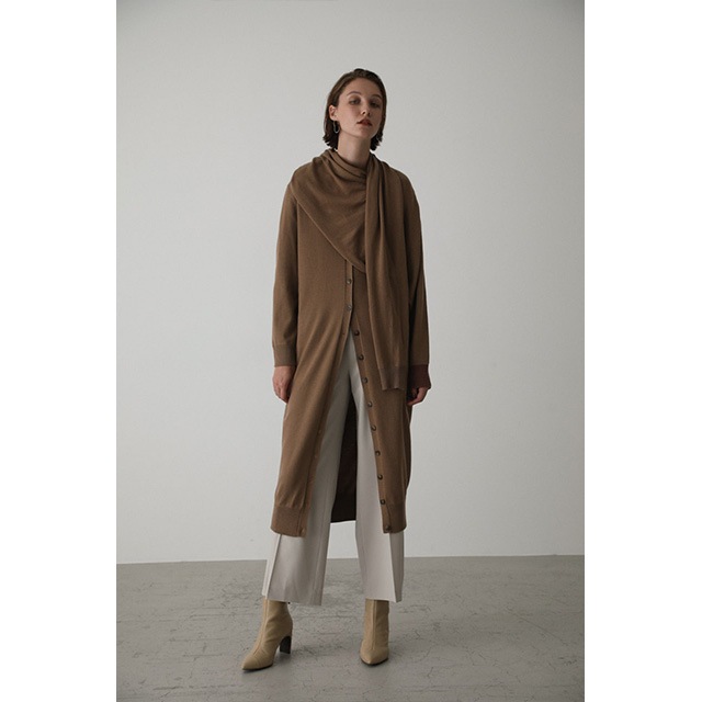 RIM.ARK / ॢ  Cross arrange long knit OP