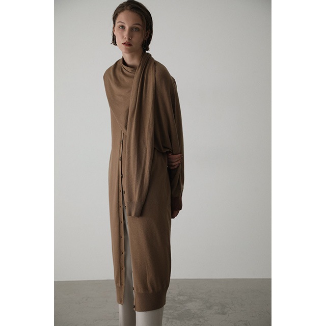 RIM.ARK / ॢ  Cross arrange long knit OP