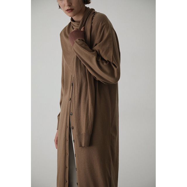 RIM.ARK / ॢ  Cross arrange long knit OP