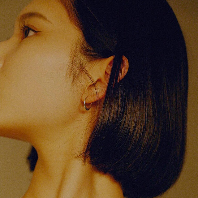 ѥ֥ Moon Hoop Pierce M Silver