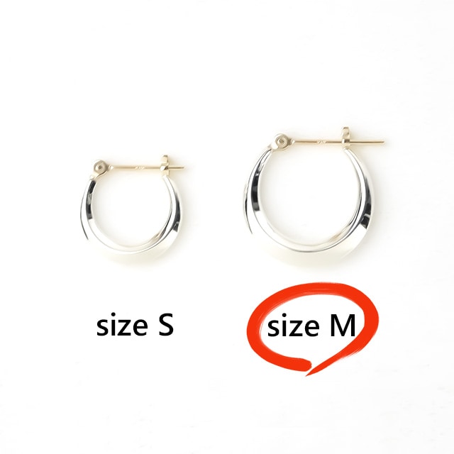 ѥ֥ Moon Hoop Pierce M Silver