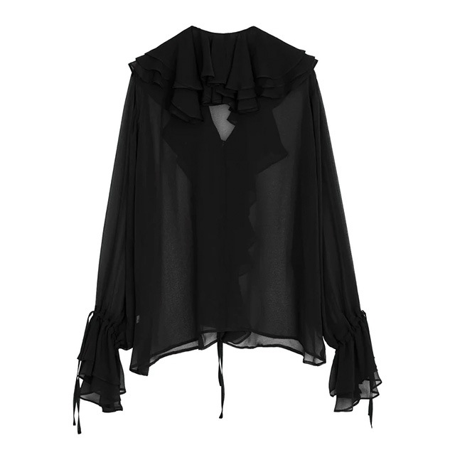 NOUNLESS / �ʥ���쥹 AIRY RUFFLE OVER BLOUSE