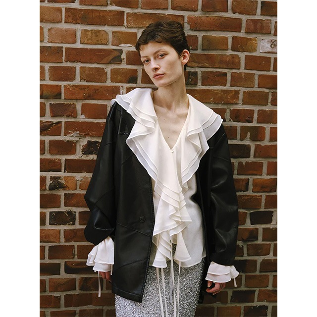 NOUNLESS / �ʥ���쥹 AIRY RUFFLE OVER BLOUSE