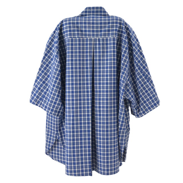 NAME. �͡���  COTTON PLAID B.D. COLLAR HALF SLEEVE SHIRT