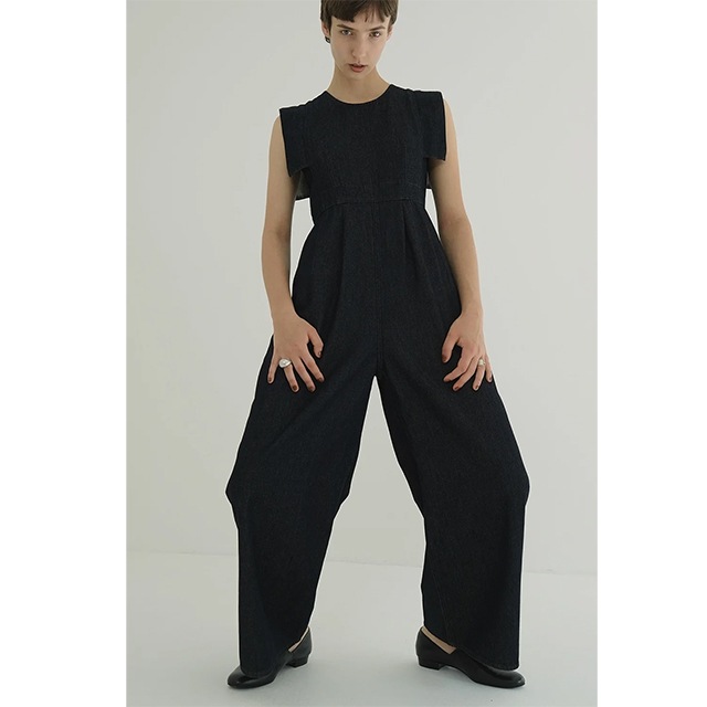 CLANE / ����� SQUARE SLEEVE DENIM ALL IN ONE