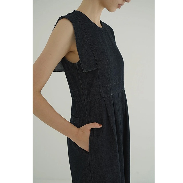 CLANE / ����� SQUARE SLEEVE DENIM ALL IN ONE