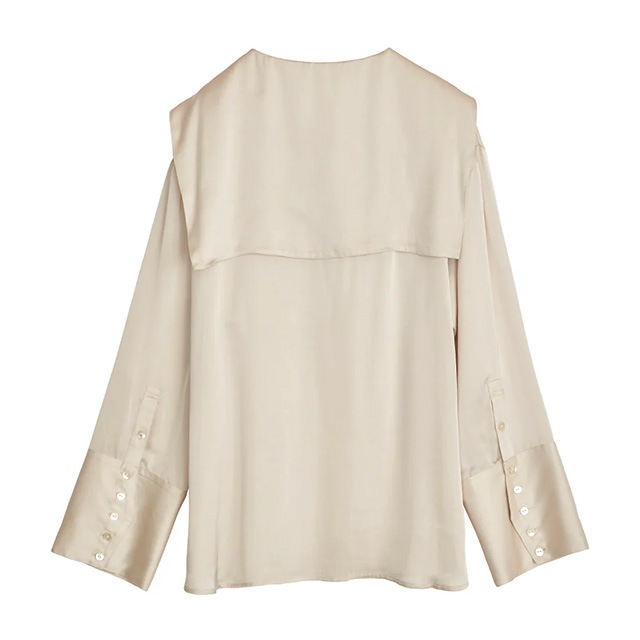 NOUNLESS / �ʥ���쥹 LUXURY SATIN SAILOR BLOUSE