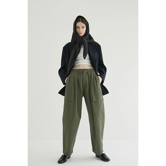 CLANE / ����� WIDE TUCK WORK PANTS