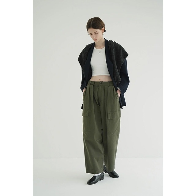 CLANE / ����� WIDE TUCK WORK PANTS