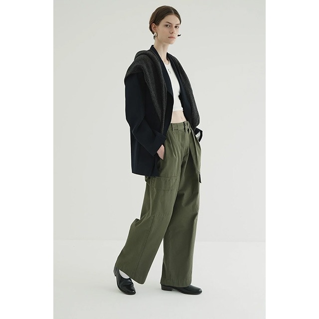 CLANE / ����� WIDE TUCK WORK PANTS