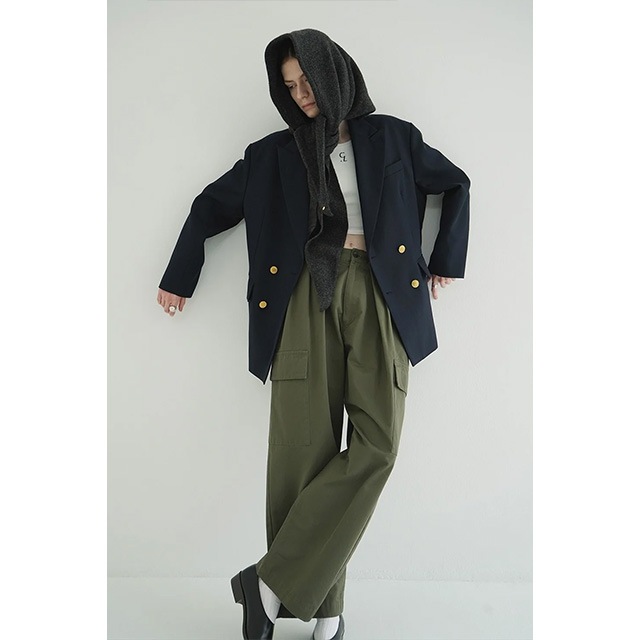 CLANE / ����� WIDE TUCK WORK PANTS