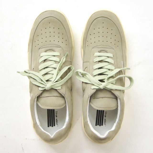 Strum addict ストラムアディクト ローカットレザースニーカー｜アース