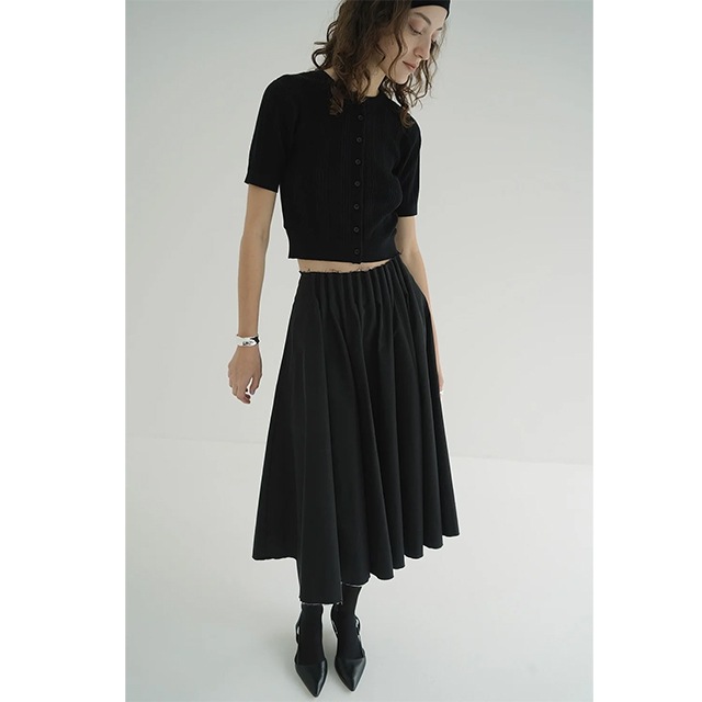 CLANE / ����� W FACE RIB KNIT CARDIGA