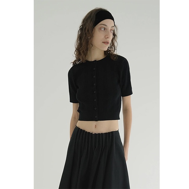 CLANE / ����� W FACE RIB KNIT CARDIGA
