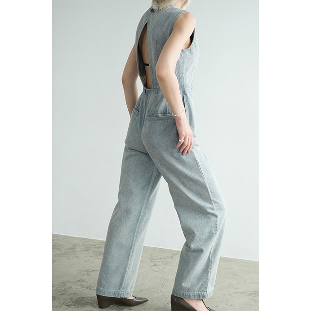 CLANE BACK OPEN DENIM JUMPSUIT 0サイズ CLANE - バック オープン デニム オールインワン - BACK OPEN