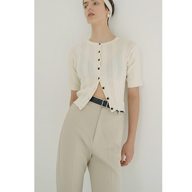 CLANE / ����� W FACE RIB KNIT CARDIGA