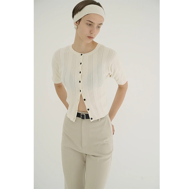 CLANE / ����� W FACE RIB KNIT CARDIGA