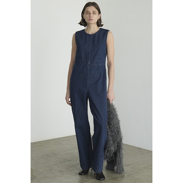 CLANE クラネBACK OPEN DENIM ALL IN ONE CLANE - バック オープン デニム オールインワン - BACK OPEN