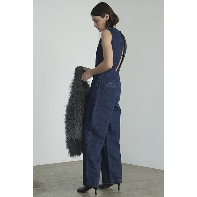 【正規品】CLANE BACK OPEN DENIM ALL IN ONE BACK OPEN DENIM ALL IN ONE(506227428) | クラネ(CLANE) - d