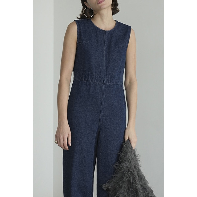 CLANE ★ BACK OPEN DENIM ALL IN ONE インディゴ CLANE BACK OPEN DENIM ALL IN ONE INDIGO