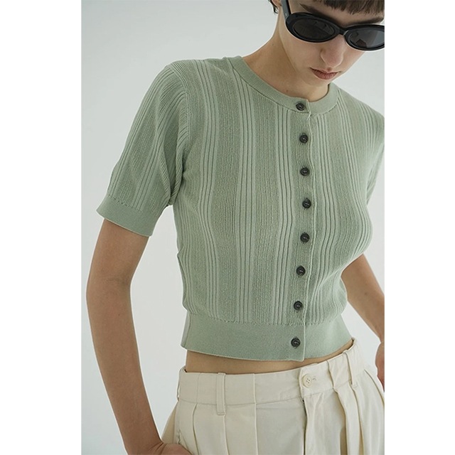 CLANE / ����� W FACE RIB KNIT CARDIGA