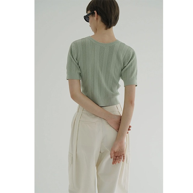 CLANE / ����� W FACE RIB KNIT CARDIGA