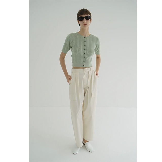 CLANE / ����� W FACE RIB KNIT CARDIGA