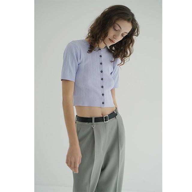 CLANE / ����� W FACE RIB KNIT CARDIGA