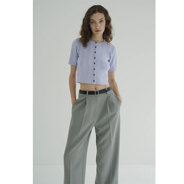 CLANE / ����� W FACE RIB KNIT CARDIGA