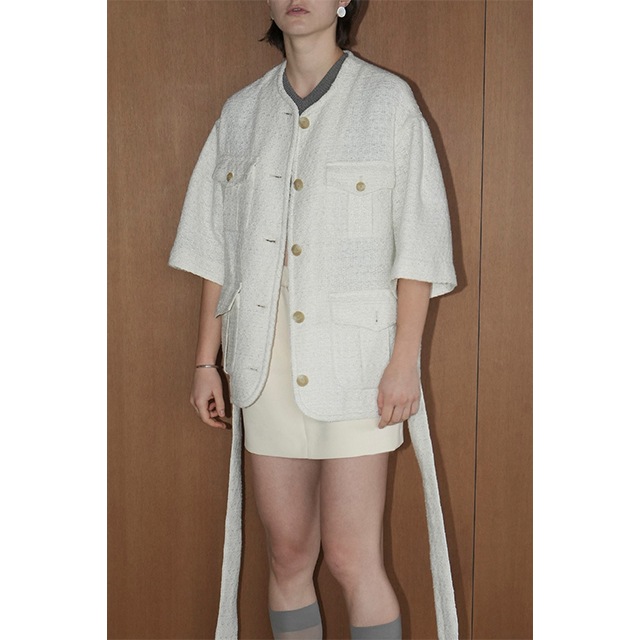 CLANE / ����� HALF SLEEVE TWEED JACKET