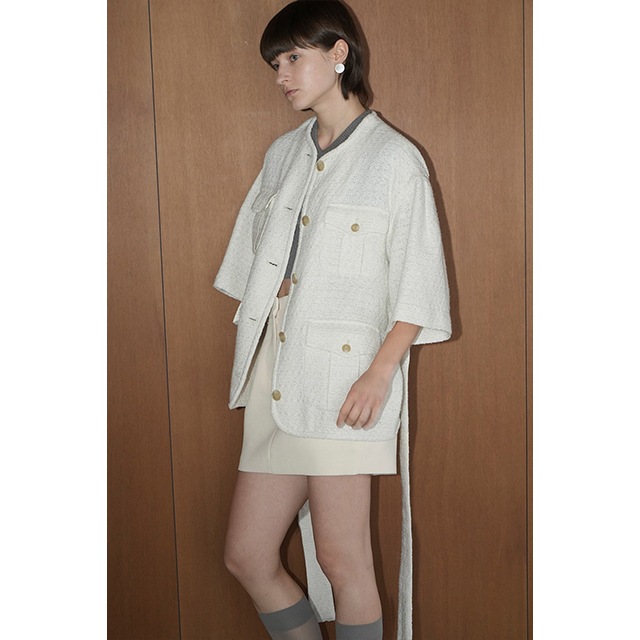 CLANE / ����� HALF SLEEVE TWEED JACKET