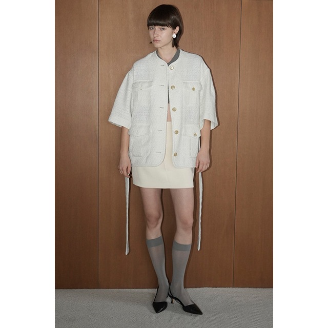 CLANE / ����� HALF SLEEVE TWEED JACKET