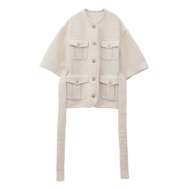 CLANE / ����� HALF SLEEVE TWEED JACKET