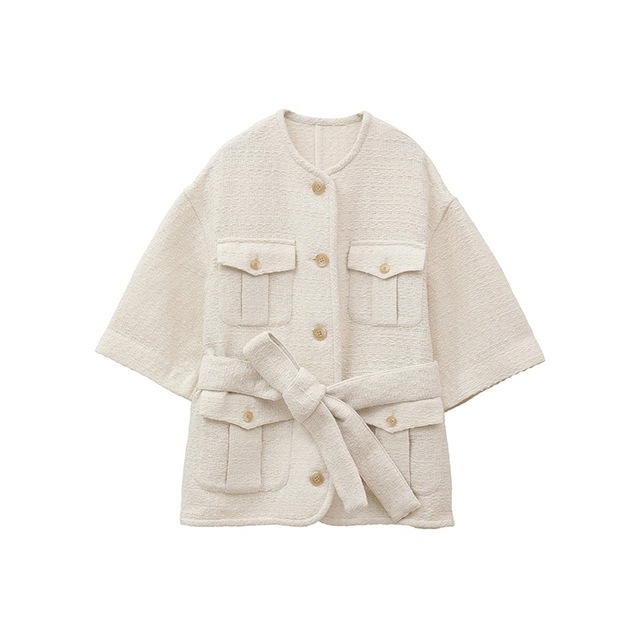 CLANE / ����� HALF SLEEVE TWEED JACKET